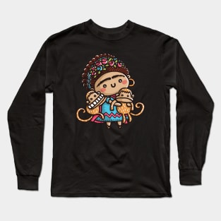 Self-Portrait with Monkeys Long Sleeve T-Shirt